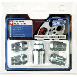 Jeu d'antivol de roue chrome + 1 clé - renault - koleos