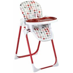Baby Vivo - Chaise Haute pour Bébé / Enfant en Plastique - Tippy en Rouge Foncé