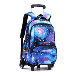 BSR - 1pc Trolley Bag, School Wheel Backpack, School Bag Wheels, Kids Girls Boys Kids Backpacks