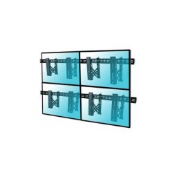 Support mur d'images 4 écrans tv 49''-65'' Push Pull - Noir