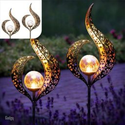 Jamais utilise] Gadgy Gadgy Lampe à flamme solaire avec piquet de terre - Ensemble d'éclairage