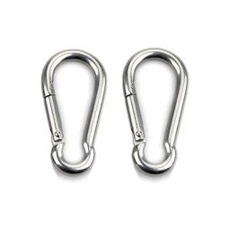 8mm Épaisseur,2pcs Mousqueton de Fixation pour Charges Lourdes, Sports, Chiens de Serrure, Hamac