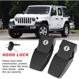 Ensemble de kit de verrouillage de loquet de capot de voiture antivol avec clés pour Jeep Wrangler