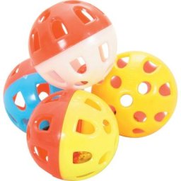 Animallparadise - 4 sphères grelot ø 3 cm jouet pour chat couleur multi couleur Multicolor