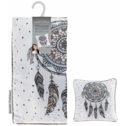 Housse coussin passepoil polycoton Attrape Rêves 40x40cm - L3C