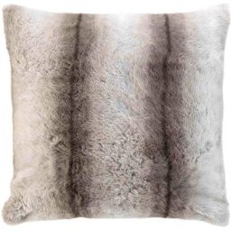 Homemaison - Housse de coussin fausse fourrure Gris 40 x 40 cm - Gris