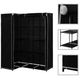Dyhf - Armoire d'Angle Penderie dressing en textile non-tissé 16912987cm - Noir