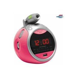Gulli Radio réveil mp3 usb Projection 180° Rose - Metronic