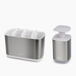 Joseph Joseph - ensemble de lavabo de salle de bain 2 pièces, acier inoxydable (70551)