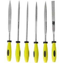 6 Pièces Ensemble de Limes à Aiguilles Multi-usages Portant des Limes en Acier Plat Demi-rond Mini