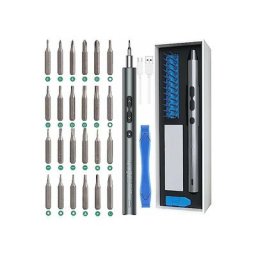 Mini tournevis électrique 28 en 1 de précision avec 24 embouts, tournevis de précision magnétique,