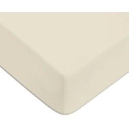 Drap housse uni coton 57 fils ivoire beige 80x200cm coton unis - ivoire