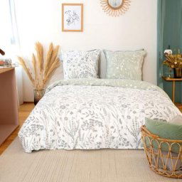 Parure de lit satin de coton susie 240x220 cm - Vert