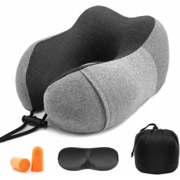 Comfy Coussin de Voyage Coussin Avion Coussin Voiture Oreiller de Voyage à mémoire de Forme Coussin