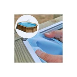 Liner compatible piscine Blooma Lokka 551 x 351 H120 cm - bleu - 75/100ème - Bleu