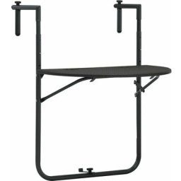 Table de balcon suspendue - Table de jardin Contemporain - Table à manger de jardin - Marron