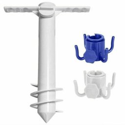 Tumalagia - Support de parasol de taille universelle - Support de parasol à visser - Résiste aux