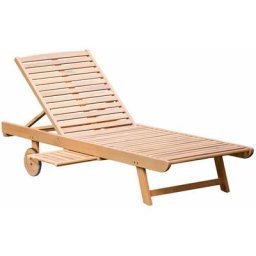 Bain de soleil pliant en acacia kanawa - brown