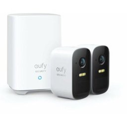Security Caméra de Surveillance WiFi Extérieure sans Fil Cam 2C Base + 2 Caméras, Autonomie de