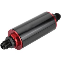 Filtre à essence universel en ligne de carburant à haut débit en aluminium AN8 de 100 microns pour