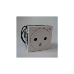 Legrand - Prise de courant blanche antimicrobien 2P+T Surface 16A 1 poste 2 modules avec voyant