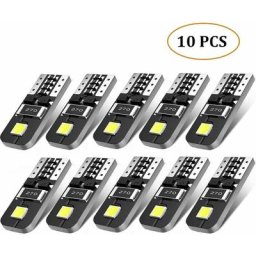 10X Ampoules T10 led Voiture Lampe Xénon 12V Chipsets W5W 2825 6000K Ultra Claire pour Lumière Dôme