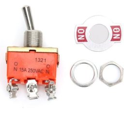 10 pièces Mini interrupteur à bascule e TEN1321 ac 250V 15A 6 broches sur interrupteur à bascule 2