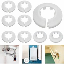 Rosace Radiateur Cache Tuyau pour Radiateur Chauffage Plomberie Couvercle de Trou Mural Sol 16 mm /
