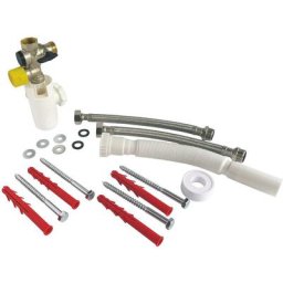 Somatherm - Kit complet de raccordement chauffe-eau avec Groupe de sécurité eau calcaire - nickelé