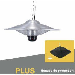 Parasol Chauffant Suspendu Infrarouge saturn avec Télécommande et Une Lampe à led - Chauffage