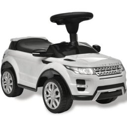 Kalisse - UNIQUEVoiture à chevaucher jouet avec musique Land Rover 348 Blanc4,1 Kg,Magnifique &