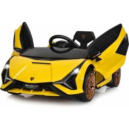 Lamborghini Voiture de Sport Électrique 12V pour Enfants 3-8Ans, 2 Portes Papillons, Effets Sonores