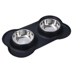 Svkbjroy - 2x400ML Gamelle Chien Chat Double Inoxydable Bol en Acier Inoxydable Base Antidérapante