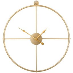 Horloge au Style Minimaliste en Acier Doré Décoratif et Sans Chiffre pour Intérieur Moderne et