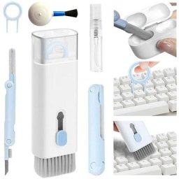 Brosse Clavier Ordinateur Kit Nettoyage Clavier Multifonctionnel 7-en-1 Convient pour Le Nettoyage
