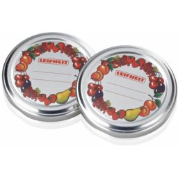 Leifheit - set 10 pcs couvercle de bocal pour confitures frutch et fun avec plaque d'identification