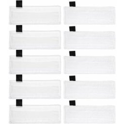 Ensemble de 10 pièces chiffons microfibre nettoyeur vapeur lingettes de remplacement balai vapeur
