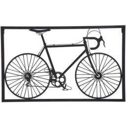 Déco Mur Métal Vélo Loft 75 x 46 Noir Atmosphera créateur d'intérieur - Noir