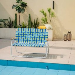 COSTWAY Chaise Pliante Camping 2 Personnes Charge 300 KG, Fauteuil Pliant Camping Double Portable