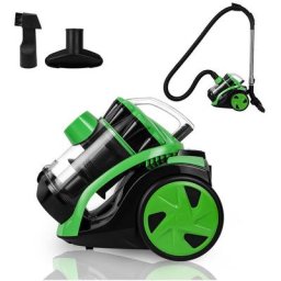 Aspirateur traîneau sans sac Silencieux Cyclonique - Compact et Léger - Puissant 900W - Filtre Hepa