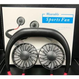 Ventilateur de Cou Suspendu Portable, Ventilateur Portable Rechargeable par usb à 3 Vitesses(noir)