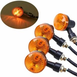 4pcs Indicateurs de Moto Clignotants 12V Étanche Universel pour GN125 Moto Scooter Quad Cruiser Off
