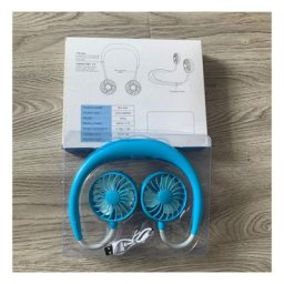 44991 feuilles Mini extérieur muet sport Portable tour de cou Double ventilateurs led usb pliable