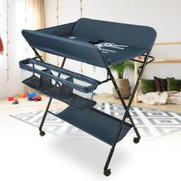 Wyctin - Hofuton Table à Langer Pliante, Table à Langer Réglable en Hauteur avec Panier de