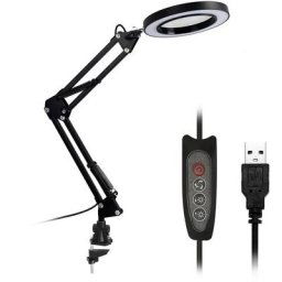 Kkmoon - 5X loupe lampe de bureau loupe led lumière lampe de lecture pliable avec trois modes de