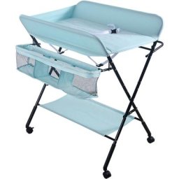 Wyctin - Hofuton Table à Langer Pliante, Table à Langer Réglable en Hauteur avec Panier de