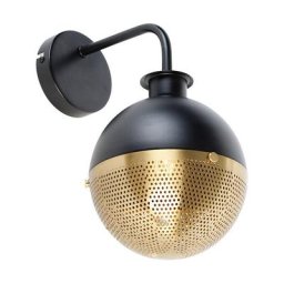 Haicha - Applique murale Industriel - 1 lumière - l 18 cm - Doré/Laiton - Rustique - Éclairage