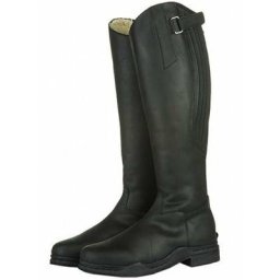 36, Noir: Bottes d'équitation Country Artic pour femmes et hommes en cuir graissé avec semelle