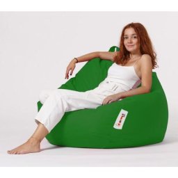 Pouf poire vert Premium xxl