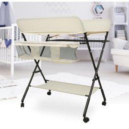 Wyctin - Hofuton Table à Langer Pliante, Table à Langer Réglable en Hauteur avec Panier de